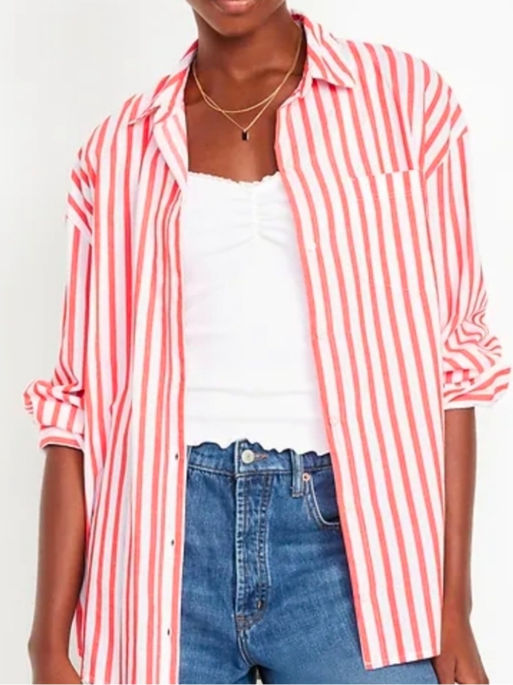 Red Stripe Shirt ✨NWOT✨